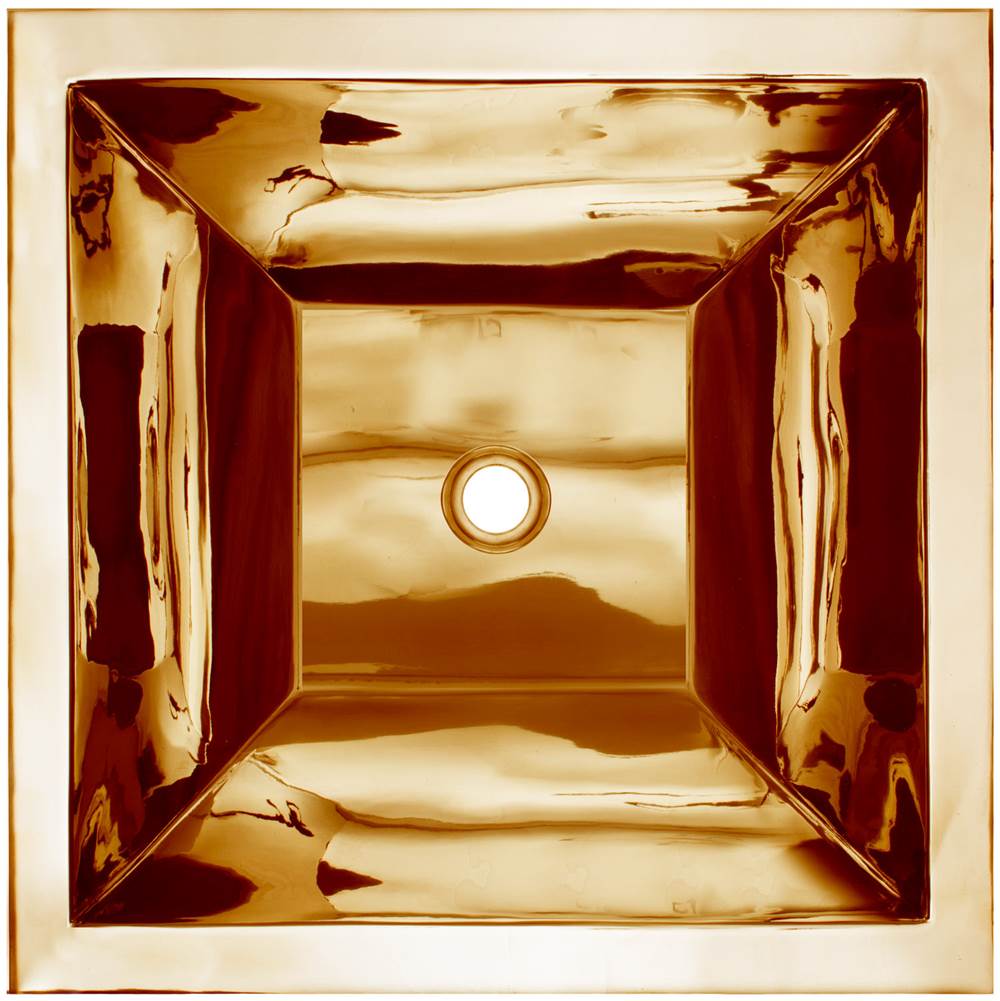 Linkasink - Coco Square Builder's Series Smooth Metal - Polished Unclacqured Brass
