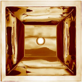 Linkasink - Coco Square Builder's Series Smooth Metal - Polished Unclacqured Brass