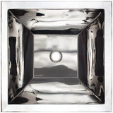 Linkasink - Coco Square Builder's Series Smooth Metal - Polished Stainless Steel