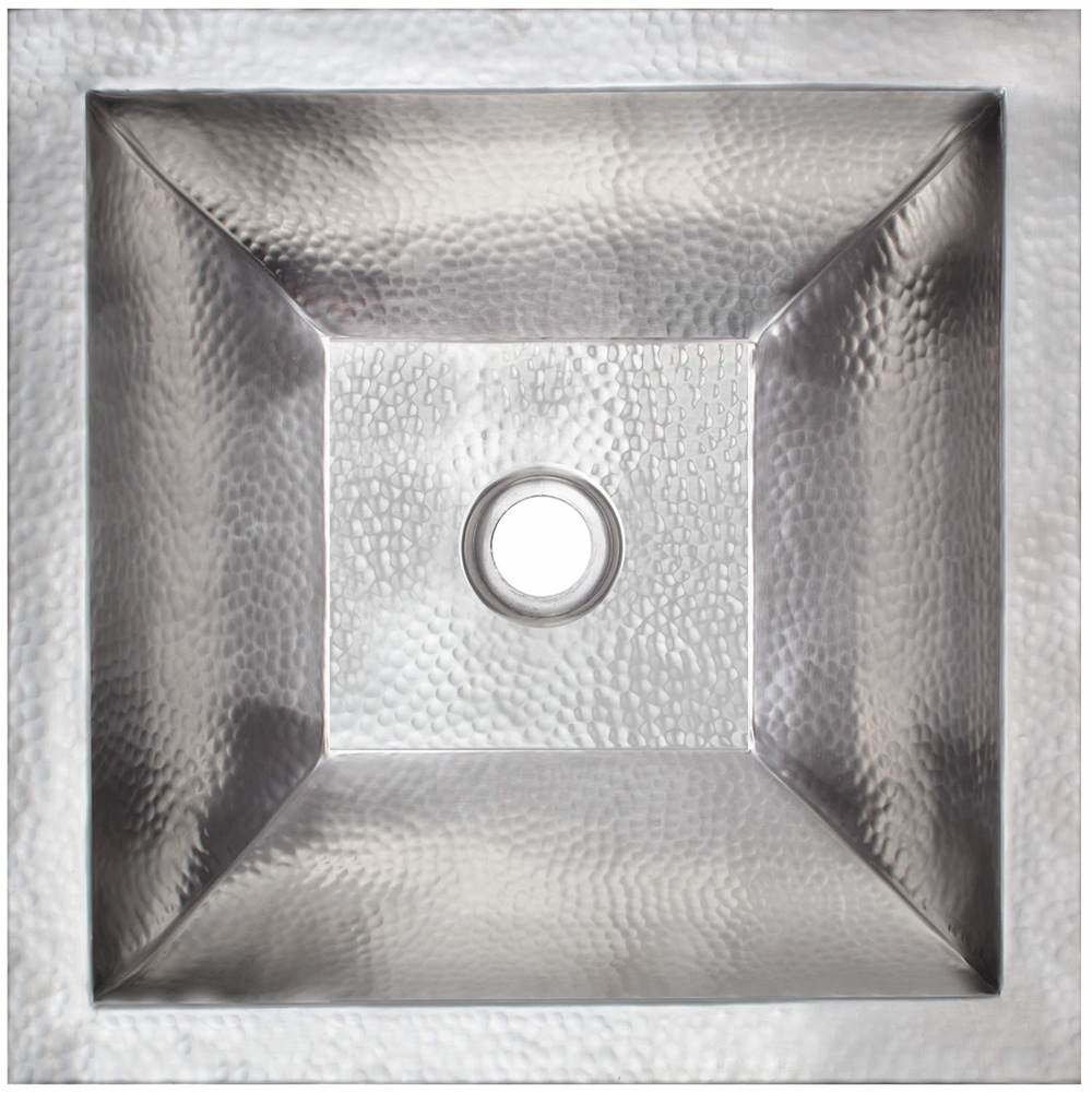 Linkasink - Coco Square Builder's Series Hammered Metal - Satin Stainless Steel