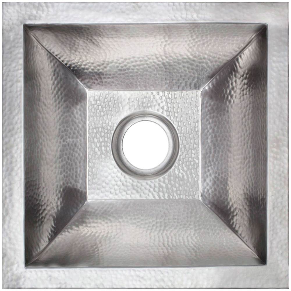 Linkasink - Coco Square Builder's Series Hammered Metal - Satin Stainless Steel