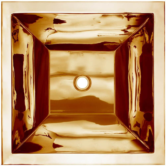 Linkasink - Coco Shallow Square Builder's Series Smooth Metal - Polished Unlacquered Brass