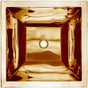 Linkasink - Coco Shallow Square Builder's Series Smooth Metal - Polished Unlacquered Brass