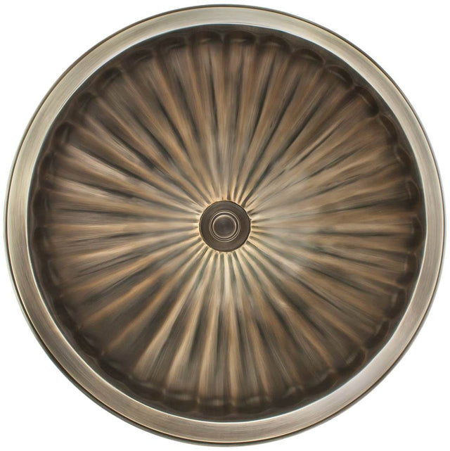 Linkasink - Large Round Fluted - Antique Bronze