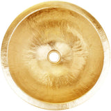Linkasink - Hammered Small Round - Satin Unlacquered Brass