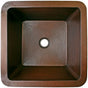 Linkasink - Hammered Small Square with 2'' drain opening - Dark Bronze