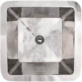 Linkasink - Hammered Small Square - Polished Stainless Steel