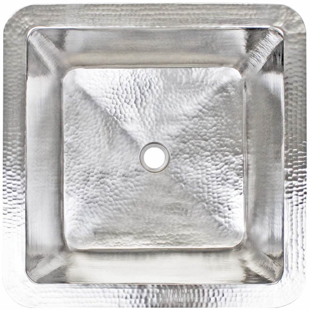 Linkasink - Hammered Small Square - Satin Nickel