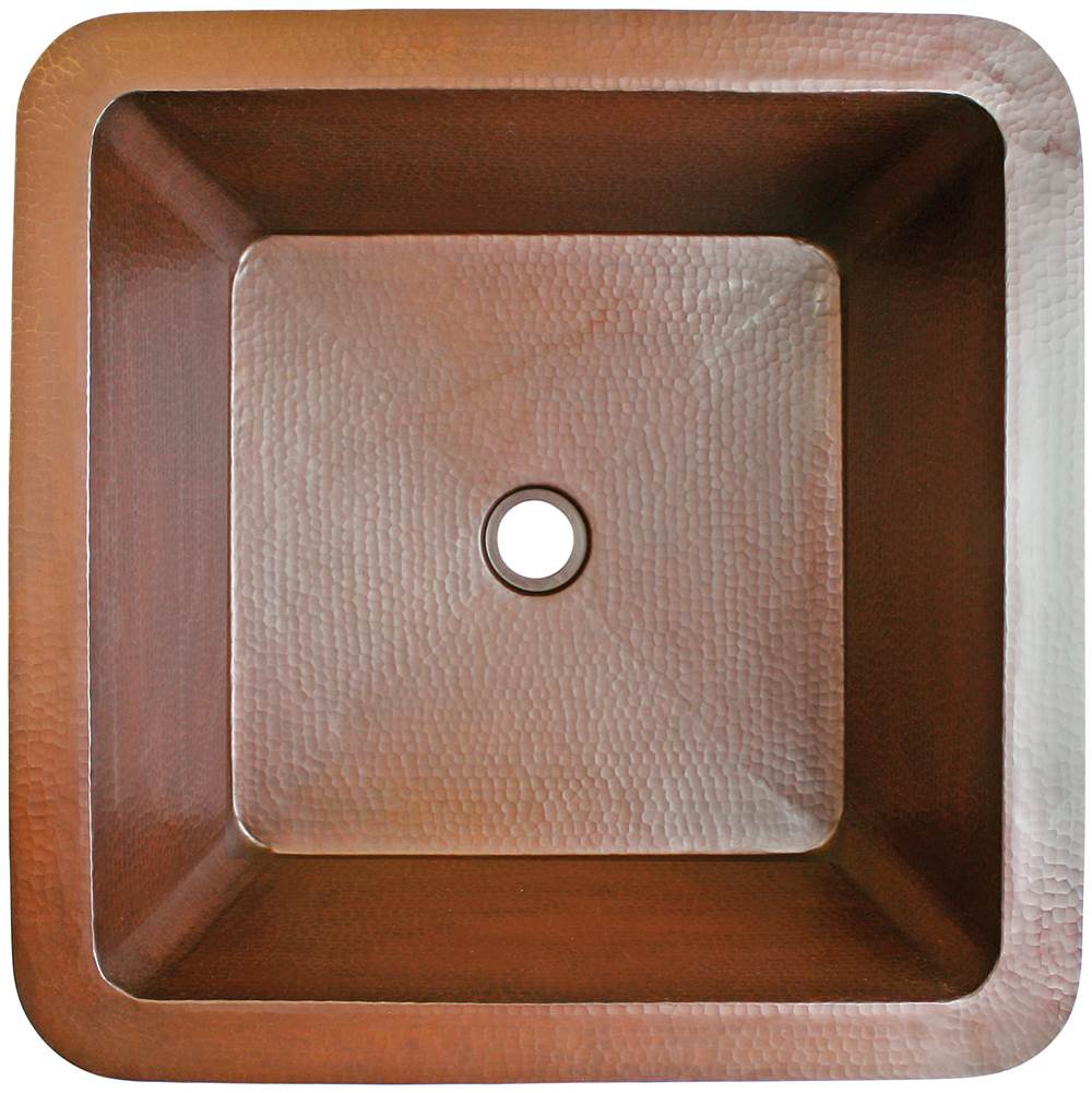 Linkasink - Hammered Small Square - Weathered Copper