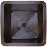Linkasink - Hammered Large Square - Dark Bronze