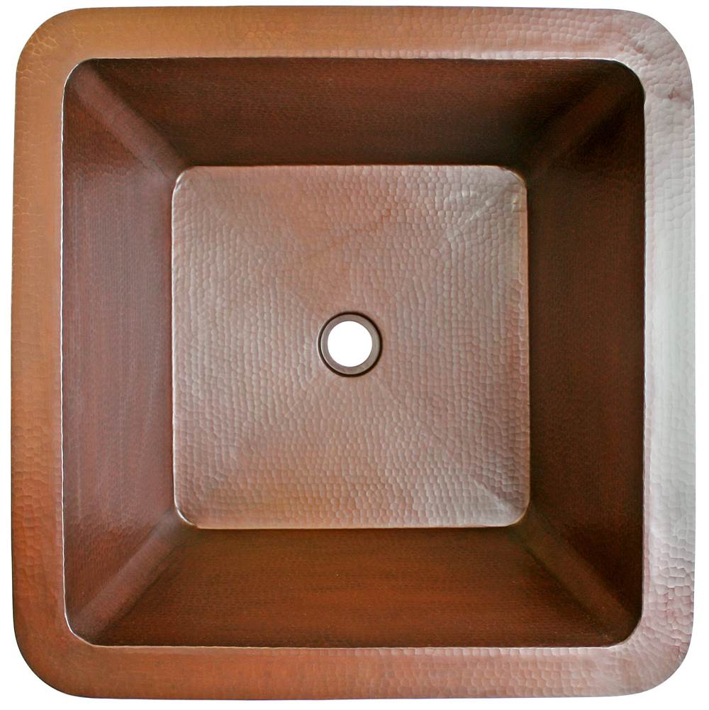 Linkasink - Hammered Large Square - Weathered Copper