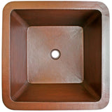 Linkasink - Hammered Large Square - Weathered Copper