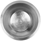 Linkasink - Hammered Small Round Flat Bottom Bar/Utility, 1.5'' drain opening - Satin Stainless Steel