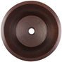 Linkasink - Hammered Small Round Flat Bottom Bar/Utility, 2'' drain opening - Dark Bronze
