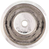 Linkasink - Hammered Small Round Flat Bottom Bar/Utility, 2'' drain opening - Polished Nickel