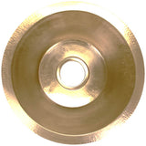 Linkasink - Hammered Small Round Flat Bottom Bar/Utility, 3.5'' drain opening - Polished Unlacquered Brass