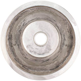 Linkasink - Hammered Small Round Flat Bottom Bar/Utility, 3.5'' drain opening - Polished Nickel