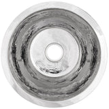 Linkasink - Hammered Small Round Flat Bottom Bar/Utility, 3.5'' drain opening - Polished Stainless Steel