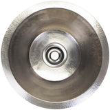 Linkasink - Hammered Small Round Flat Bottom Bar/Utility, 3.5'' drain opening - Satin Nickel