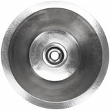 Linkasink - Hammered Small Round Flat Bottom Bar/Utility, 3.5'' drain opening - Satin Stainless Steel