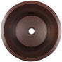 Linkasink - Hammered Large Round Flat Bottom Bar/Utility with 2'' drain opening - Dark Bronze