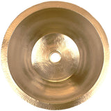 Linkasink - Hammered Large Round Flat Bottom Bar/Utility with 2'' drain opening - Polished Unlacquered Brass