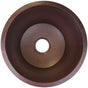 Linkasink - Hammered Large Round Flat Bottom Bar/Utility with 3.5'' drain opening - Dark Bronze