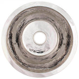 Linkasink - Hammered Large Round Flat Bottom Bar/Utility with 3.5'' drain opening - Polished Nickel