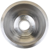 Linkasink - Hammered Large Round Flat Bottom Bar/Utility with 3.5'' drain opening - Satin Nickel