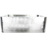 Linkasink - Hammered Farm House Kitchen - Single Bowl 30'' - Satin Stainless Steel