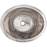 Linkasink - Hammered Small Oval - Polished Nickel