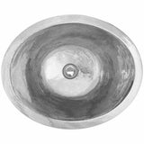 Linkasink - Hammered Small Oval - Polished Stainless Steel