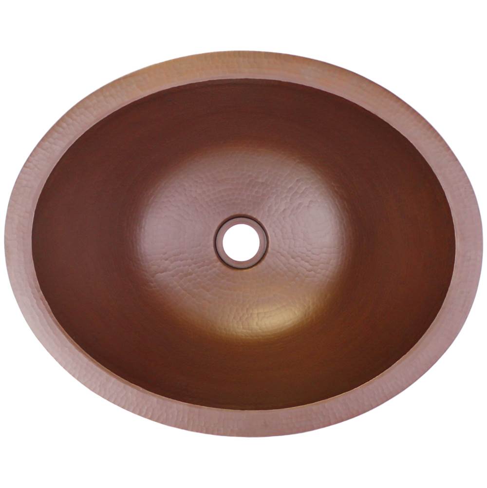 Linkasink - Hammered Small Oval - Weathered Copper