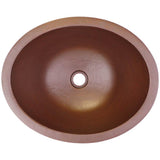 Linkasink - Hammered Small Oval - Weathered Copper