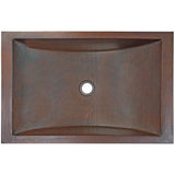 Linkasink - Hammered Rectangular Crescent - Dark Bronze