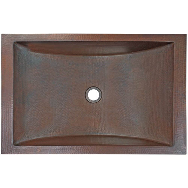 Linkasink - Hammered Rectangular Crescent - Dark Bronze