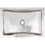 Linkasink - Hammered Rectangular Crescent - Polished Nickel