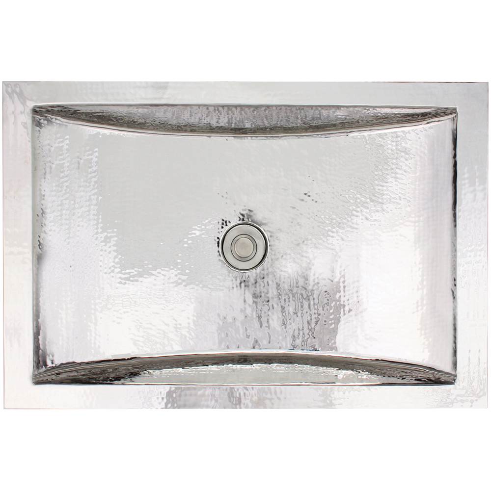 Linkasink - Hammered Rectangular Crescent - Polished Stainless Steel