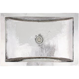 Linkasink - Hammered Rectangular Crescent - Polished Stainless Steel