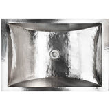 Linkasink - Hammered Rectangular Crescent - Satin Stainless Steel