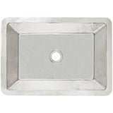 Linkasink - Hammered Rectangular Box Sink with 2'' drain opening - Polished Nickel