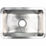Linkasink - Hammered Rectangular Box Sink with 3.5'' drain opening - Satin Nickel