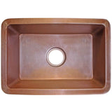 Linkasink - Hammered Rectangular Box Sink with 3.5'' drain opening - Weathered Copper