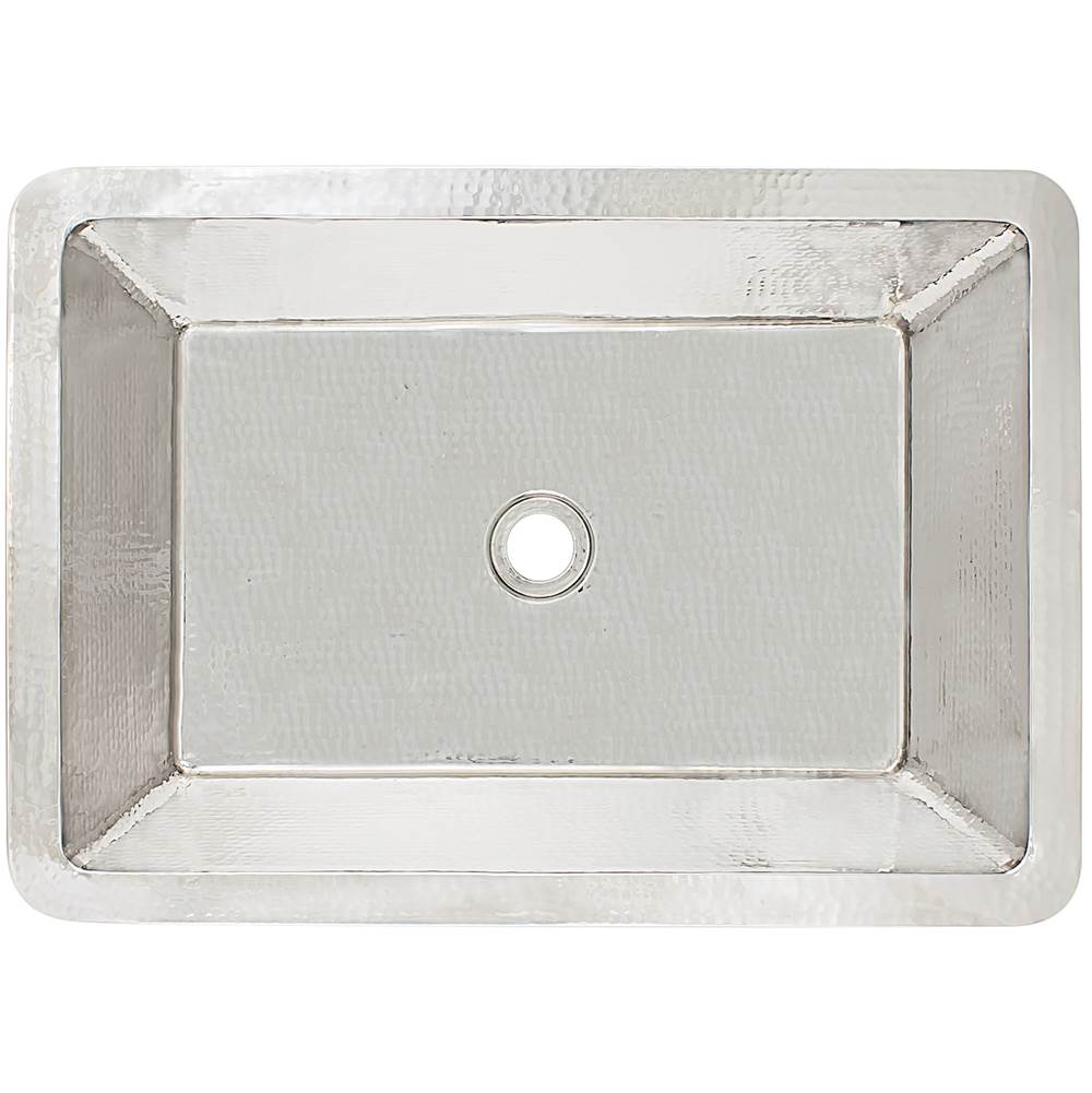 Linkasink - Hammered Rectangular Box Sink - Polished Nickel