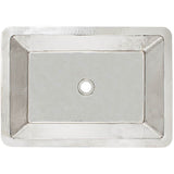 Linkasink - Hammered Rectangular Box Sink - Polished Nickel