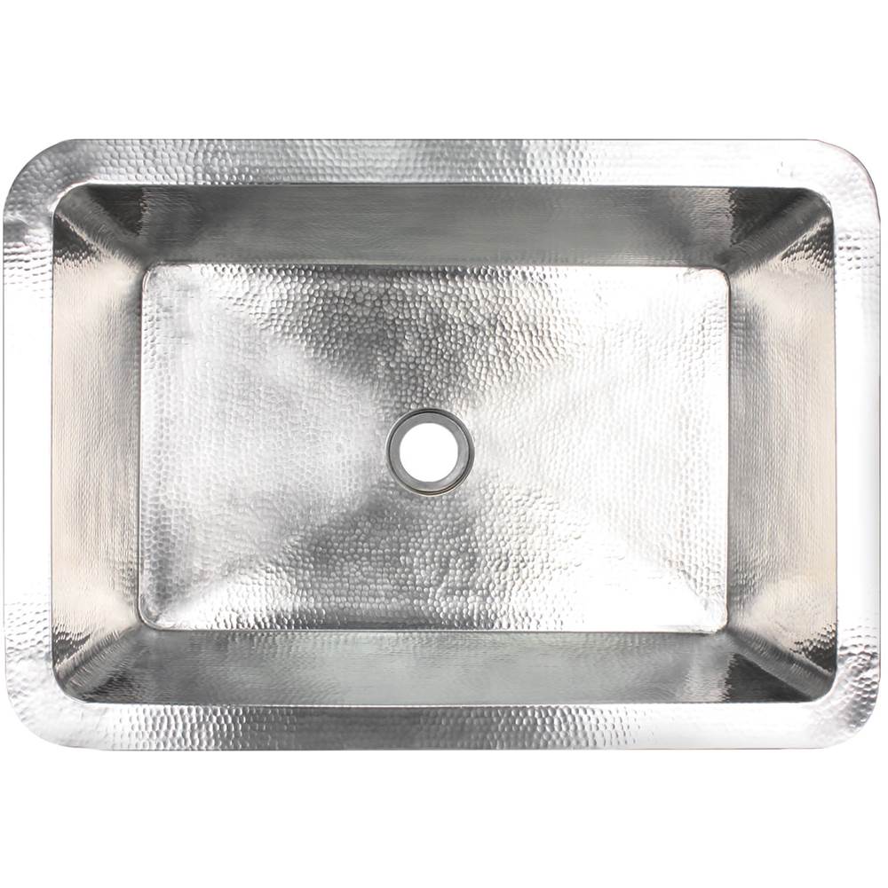 Linkasink - Hammered Rectangular Box Sink - Satin Nickel