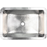 Linkasink - Hammered Rectangular Box Sink - Satin Nickel