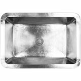 Linkasink - Hammered Rectangular Box Sink - Satin Stainless Steel