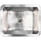Linkasink - Hammered Farmhouse Kitchen Sink Single Bowl - Satin Stainless Steel