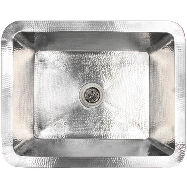 Linkasink - Hammered Farmhouse Kitchen Sink Single Bowl - Satin Stainless Steel